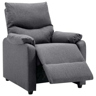 TV recliner dark gray fabric